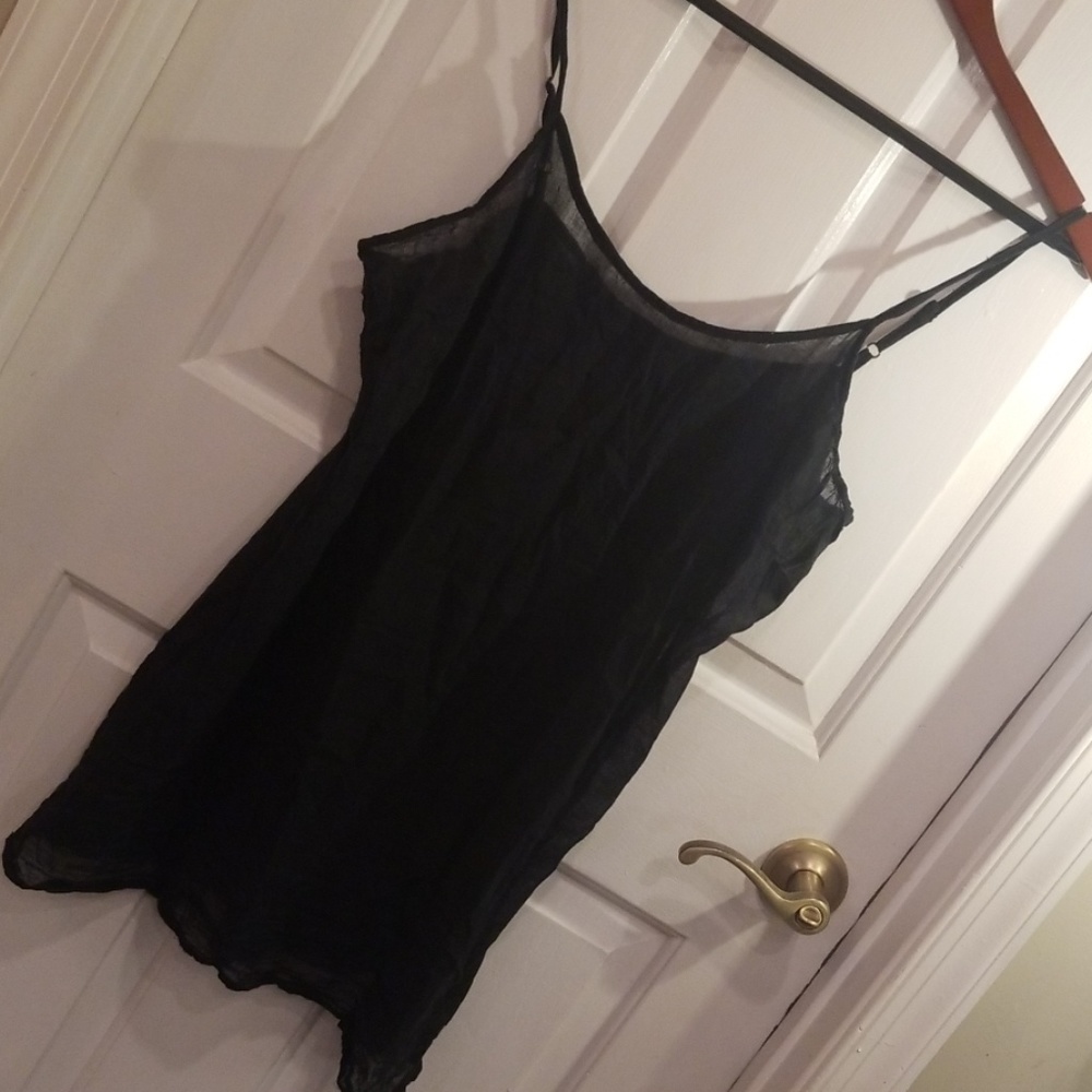 100% cotton black slip